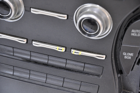 Lincoln MKX 16 Monitor and Climate Control Panel - chip on trim, broken mount, scratches on chrome
