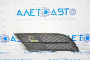 Front bumper grille side right VW Jetta 15-18 USA without fog lights, broken fastener
