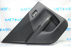 Door trim card rear left Honda Accord 13-15 black with black insert cloth, armrest cloth, rubbed