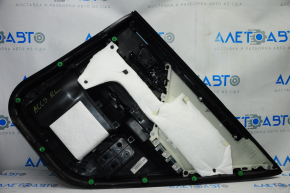 Door trim card rear left Honda Accord 13-15 black with black insert cloth, armrest cloth, rubbed