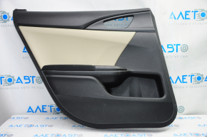 Door trim card rear left Honda Civic X FC 16-21 4d cloth black with beige insert plastic, scratches
