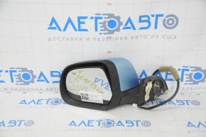 Left side mirror assembly for Nissan Leaf 13-17, 5 pins, heated, blue