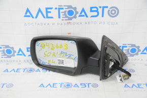 Left side mirror complete Kia Sorento 10-15 16 pins, turn signal, BSM, heated, graphite, paint peeling