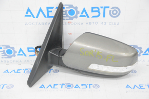 Left side mirror complete Kia Sorento 10-15 16 pins, turn signal, BSM, heated, graphite, paint peeling