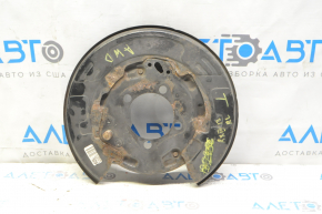 Rear left brake disc cover Lexus RX350 RX450h 10-15 AWD with parking brake mechanism, rusty