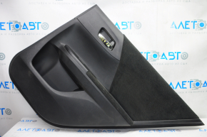 Door trim card rear right Honda Accord 13-15 black with black insert velour, armrest velour, scratches