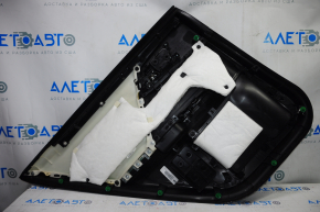 Door trim card rear right Honda Accord 13-15 black with black insert velour, armrest velour, scratches