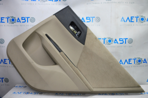 Door trim card rear right Honda Accord 16-17 beige with beige insert velour, armrest velour, scratches, for dry cleaning