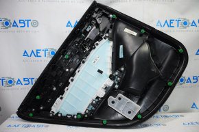 Door trim card rear right Honda Accord 18-18 black with black insert leather, armrest leather, scratches, tears