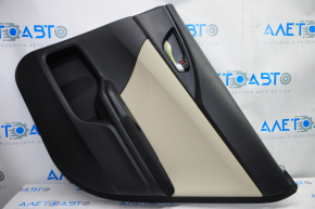 Door trim card rear right Honda Civic X FC 16-21 4d cloth black with beige insert plastic, scratches, for dry cleaning