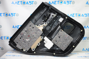 Door trim card rear right Mitsubishi Outlander 14-20 black with black insert leather, scratches