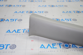Front pillar trim upper right Nissan Versa Note 13-17 gray, worn