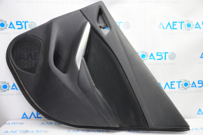 Door trim card rear right Mazda 6 13-15 black with black insert cloth, armrest leather, scratches