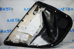 Door trim card rear right Mazda 6 13-15 black with black insert cloth, armrest leather, scratches