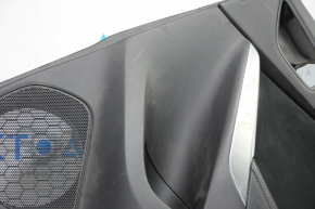 Door trim card rear right Mazda 6 13-15 black with black insert cloth, armrest leather, scratches