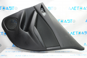 Door trim card rear right Mazda 3 14-16 BM black with black insert cloth, armrest plastic, scratches