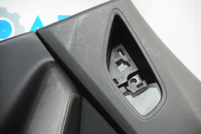 Door trim card rear right Mazda 3 14-16 BM black with black insert cloth, armrest plastic, scratches