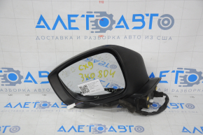 Left side mirror assembly Mazda CX-9 16-17 7 pins, BSM, turn signal, white, scale
