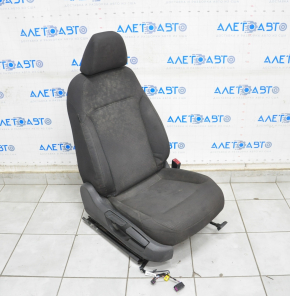 Passenger seat VW Jetta 11-16 USA without airbag, manual, black cloth with black insert, dry cleanable