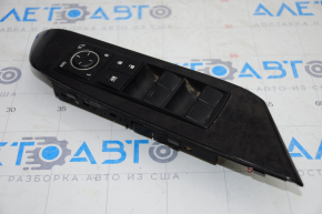 Front left window lift control Lexus RX350 RX450h 10-15 black, with automatic folding mirrors, with wood trim black