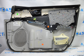Door trim card front left Toyota Camry v50 12-14 usa gray with black insert plastic, armrest rubber, without reflector