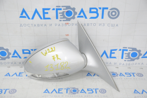 Right side mirror assembly for Mercedes W221 07-09, 8+7 pins, auto-dimming, turn signal, silver