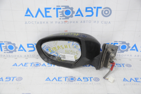 Left side mirror complete Suzuki Kizashi 10-15 3 pins, blue, broken mirror
