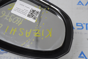 Left side mirror complete Suzuki Kizashi 10-15 3 pins, blue, broken mirror