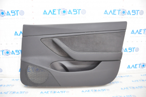 Door trim card front right Tesla Model 3 18-20 leather black, with window lift control and door opening button