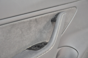 Door trim card front left Tesla Model 3 18-20 leather black, with window lift control and door opening button