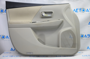 Door trim card front left Toyota Prius V 12-17 beige with beige insert cloth, for dry cleaning