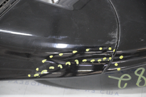 Side mirror right assembly Chrysler 200 15-17 5 pins, black, missing mirror element, crack on housing