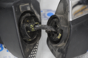 Side mirror right Lexus RX350 RX450h 16-20 10 pins, turn signal, heated, without cover, broken mount, rubbed chrome
