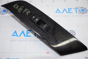 Front right window lift control Lexus RX350 RX450h 10-15 black, with wood trim black