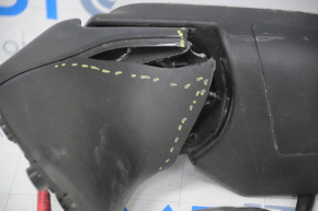 Left side mirror complete Nissan Versa Note 13-17 9 pins, camera, heated, silver, broken mount