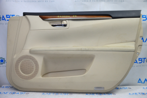 Door trim card front right Lexus ES300h ES350 13-15 beige with beige insert leather, armrest leather, molding under wood gloss, butts, for dry cleaning