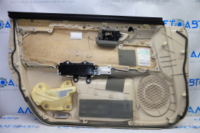 Door trim card front right Lexus ES300h ES350 13-15 beige with beige insert leather, armrest leather, molding under wood gloss, butts, for dry cleaning