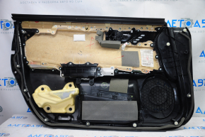 Door trim card front right Lexus ES300h ES350 13-15 black with black insert leather, armrest leather, molding under wood gloss, under seat memory