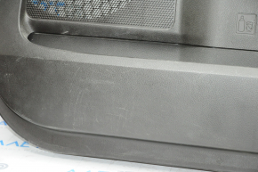 Door trim card front right Toyota Sequoia 08-11 black with beige insert leather, armrest rubber, JBL, scratches