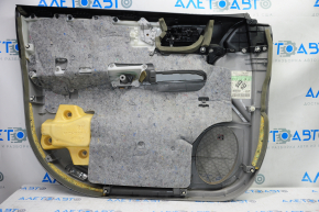 Door trim card front right Toyota Highlander 08-13 gray with black insert leather, armrest leather, JBL, scratches