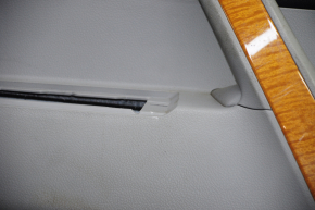 Door trim card front right Toyota Highlander 08-13 gray with black insert leather, armrest leather, JBL, scratches