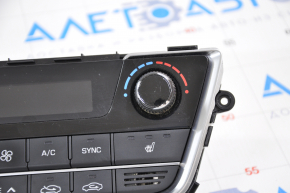 Climate control Hyundai Sonata 15-15 auto, dual zone with heating, chrome chipped, scratch on glass