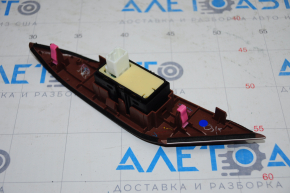 Rear left window lift control Lexus RX350 RX450h 10-15 black, with burgundy wood trim