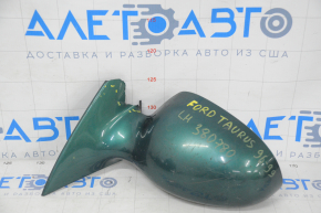 Left side mirror Ford Taurus 96-99 green, missing housing fragment, broken fasteners