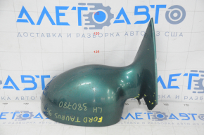 Left side mirror Ford Taurus 96-99 green, missing housing fragment, broken fasteners