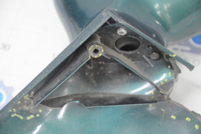 Left side mirror Ford Taurus 96-99 green, missing housing fragment, broken fasteners