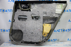 Door trim card rear left Toyota Highlander 08-10 gray with black insert leather, armrest leather, JBL, scratches