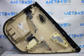 Door trim card rear left Toyota Camry v55 15-17 usa beige with beige insert plastic, armrest rubber, scratches