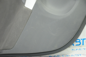 Door trim card rear left Toyota Prius 30-11 10-15 dark gray with dark gray insert cloth, scratches