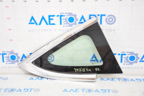Window blind glass rear right Tesla Model 3 18-20 chrome frame